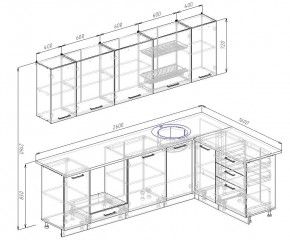 Кухонный гарнитур угловой Дели 2600*1600 (Стол. 26мм) в Серове - serov.ok-mebel.com | фото 2