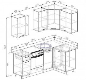 Кухонный гарнитур угловой Гарда 2000х1200 (Стол. 26мм) в Серове - serov.ok-mebel.com | фото 2