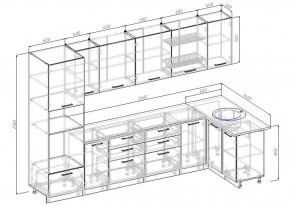 Кухонный гарнитур угловой Капри 3200х1400 (Стол. 26мм) в Серове - serov.ok-mebel.com | фото 3