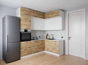 Кухонный гарнитур угловой Лада 2200*1700 (Стол. 38мм) в Серове - serov.ok-mebel.com | фото