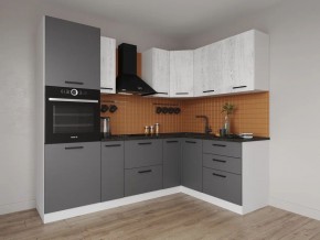 Кухонный гарнитур угловой Санторини 2400*1600 (Стол. 26мм) в Серове - serov.ok-mebel.com | фото