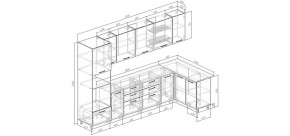 Кухонный гарнитур угловой Санторини 3200*1400 (Стол. 38мм) в Серове - serov.ok-mebel.com | фото 2