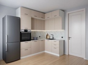 Кухонный гарнитур угловой Шампань 2200*1700 (Стол. 38мм) в Серове - serov.ok-mebel.com | фото