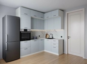 Кухонный гарнитур угловой Смоки 2200*1700 (Стол. 38мм) в Серове - serov.ok-mebel.com | фото