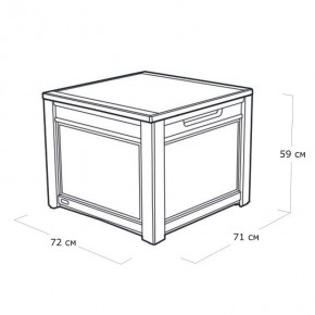 Квадратный сундук Cube Rattan 208 л в Серове - serov.ok-mebel.com | фото 4