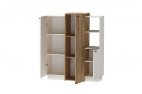 Квадро К-3 Комод 3дв (ЛДСП миндаль-дуб крафт золотой) в Серове - serov.ok-mebel.com | фото 2