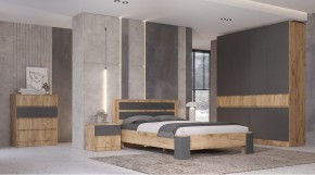 ЛЕНОРА Спальный гарнитур (модульный) графит в Серове - serov.ok-mebel.com | фото