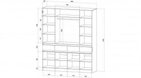 ЛЕНОРА Спальный гарнитур (модульный) графит в Серове - serov.ok-mebel.com | фото 9