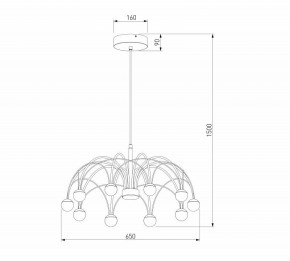 Люстра на штанге Eurosvet Ragno 90030/10 LED золото в Серове - serov.ok-mebel.com | фото 5