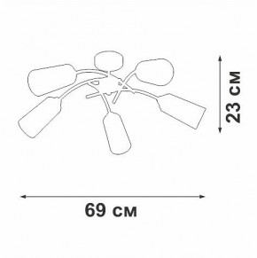 Люстра на штанге Vitaluce V2850 V2850-1/5PL в Серове - serov.ok-mebel.com | фото 5