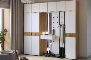 МЕБЕЛЬСОН К33 Прихожая (дуб крафт золотой/белое дерево) в Серове - serov.ok-mebel.com | фото
