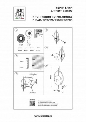 Накладной светильник Lightstar Erica 609622 в Серове - serov.ok-mebel.com | фото 4