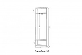 ОЛЬГА-ЛОФТ 3.1 Шкаф 2-х створчатый с зеркалом в Серове - serov.ok-mebel.com | фото 3