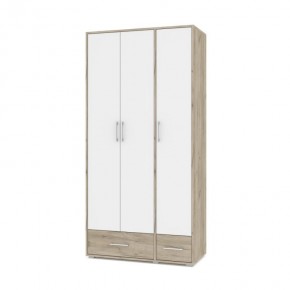 ОЛИВИЯ О32 Шкаф 3-х дверный (дуб серый/белый) в Серове - serov.ok-mebel.com | фото