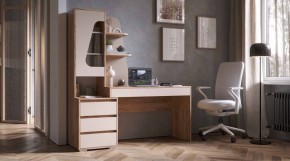 ПИФАГОР Стол компьютерный (дуб вотан/кашемир) в Серове - serov.ok-mebel.com | фото