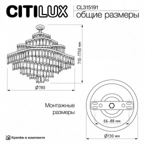 Подвесная люстра Citilux Naiad CL315191 в Серове - serov.ok-mebel.com | фото 7