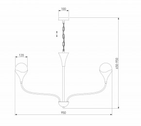 Подвесная люстра Eurosvet Calyx 60169/8 никель в Серове - serov.ok-mebel.com | фото 3