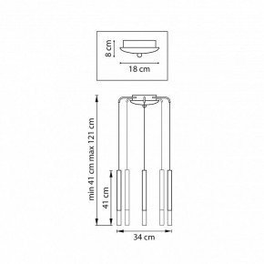 Подвесная люстра Lightstar Tubo L5T747137 в Серове - serov.ok-mebel.com | фото 3