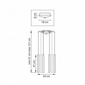 Подвесная люстра Lightstar Tubo L8T747247 в Серове - serov.ok-mebel.com | фото 3