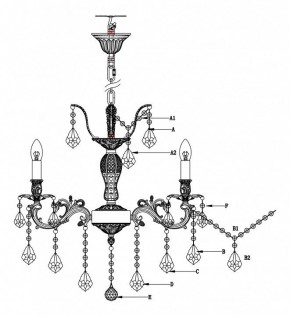 Подвесная люстра Lucia Tucci Barletta BARLETTA 122.6 antique в Серове - serov.ok-mebel.com | фото 3