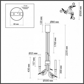 Подвесная люстра Odeon Light Lark 5431/6L в Серове - serov.ok-mebel.com | фото 5