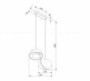 Подвесной светильник Eurosvet Emisfero 50083/2 LED золото в Серове - serov.ok-mebel.com | фото 4