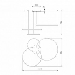 Подвесной светильник Eurosvet Gap 90180/3 золото в Серове - serov.ok-mebel.com | фото 5