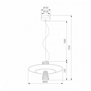 Подвесной светильник Eurosvet Titania 40029/1 LED белый в Серове - serov.ok-mebel.com | фото 4