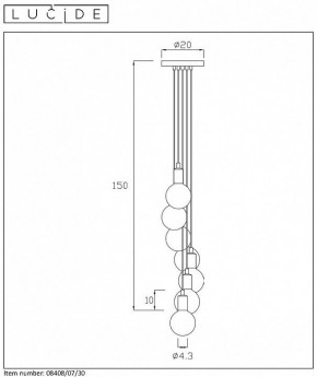 Подвесной светильник Lucide Fix Multiple 08408/07/30 в Серове - serov.ok-mebel.com | фото 4