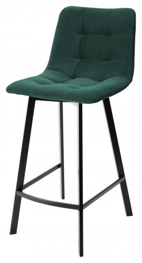 Полубарный стул CHILLI-QB SQUARE зеленый #19, велюр / черный каркас (H=66cm) М-City в Серове - serov.ok-mebel.com | фото