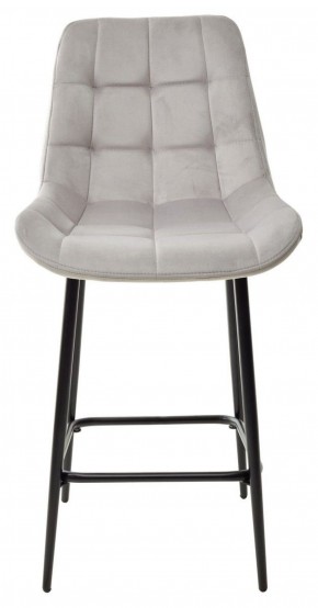 Полубарный стул ХОФМАН, цвет H-09 Светло-серый, велюр / черный каркас H=63cm М-City в Серове - serov.ok-mebel.com | фото 5