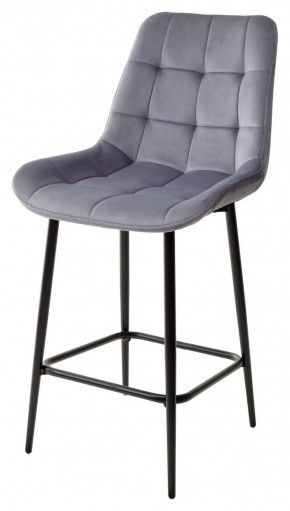 Полубарный стул ХОФМАН, цвет H-14 Серый, велюр / черный каркас H=63cm М-City в Серове - serov.ok-mebel.com | фото 1