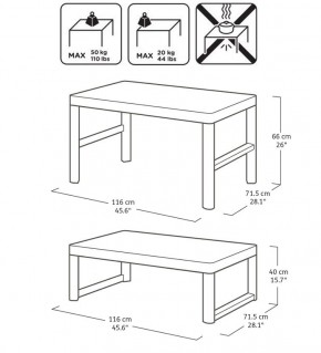 Раскладной стол Лион с регулируемой высотой столешницы (Lyon rattan table) графит (h400/650) в Серове - serov.ok-mebel.com | фото 3