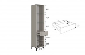 РИЧ Шкаф однодверный со стеклом в Серове - serov.ok-mebel.com | фото 3