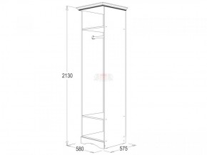 Шкаф 1-но дверный для одежды Ольга 1Н в Серове - serov.ok-mebel.com | фото 2