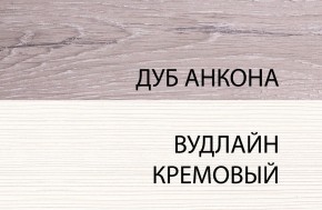 Шкаф 1D, OLIVIA, цвет вудлайн крем/дуб анкона в Серове - serov.ok-mebel.com | фото 3