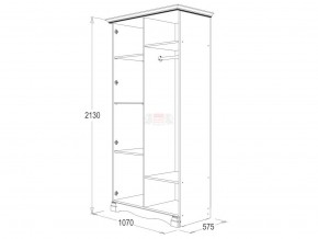Шкаф 2-х дверный Ольга-1Н для одежды и белья в Серове - serov.ok-mebel.com | фото 2