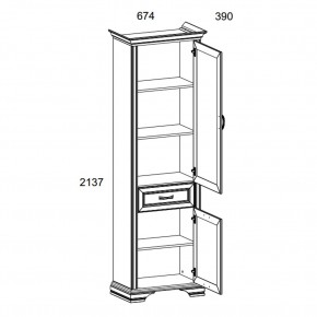 Шкаф 2D1S, MONAKO, цвет Сосна винтаж/дуб анкона в Серове - serov.ok-mebel.com | фото 3