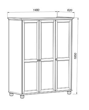 Шкаф 30 Вествик трёхдверный, массив сосны, цвет белый в Серове - serov.ok-mebel.com | фото 2