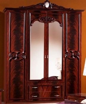 Шкаф 4-х дверный с зеркалами (03.144) Ольга (могано) в Серове - serov.ok-mebel.com | фото