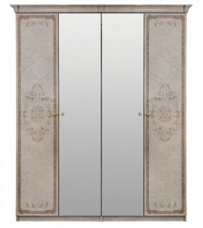 Шкаф 4-х створчатый (1+2+1) с Зеркалом "Патрисия" (крем) в Серове - serov.ok-mebel.com | фото 1