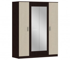 Шкаф 4х дверный с зеркалами Уют СБ-2750/1.Н (Венге/Паллада) в Серове - serov.ok-mebel.com | фото