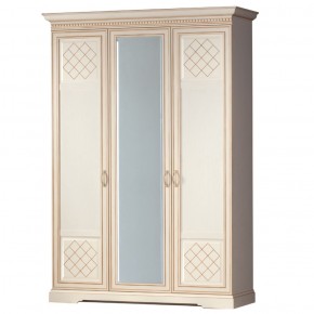 Шкаф для одежды 3-дверный №800 Парма кремовый белый в Серове - serov.ok-mebel.com | фото