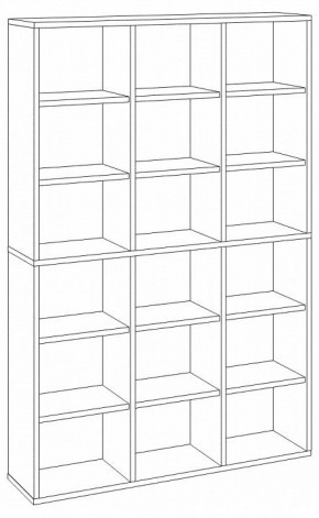 Шкаф книжный Домино СУ(ш3в2)+6ФГ в Серове - serov.ok-mebel.com | фото 2