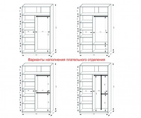 Шкаф-купе 1400 серии SOFT D1+D3+B2+PL1 (2 ящика+1штанга) профиль «Графит» в Серове - serov.ok-mebel.com | фото 7