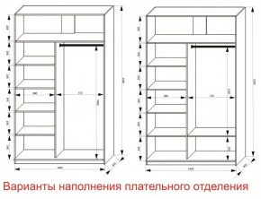 Шкаф-купе 1400 серии SOFT D6+D6+B2+PL3 (2 ящика+2штанги) профиль «Капучино» в Серове - serov.ok-mebel.com | фото 7