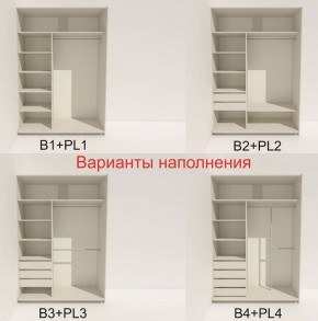 Шкаф-купе 1400 серии SOFT D8+D2+B2+PL4 (2 ящика+F обр.штанга) профиль «Капучино» в Серове - serov.ok-mebel.com | фото 4