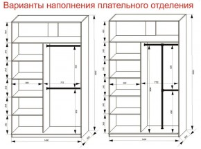 Шкаф-купе 1400 серии SOFT D8+D2+B2+PL4 (2 ящика+F обр.штанга) профиль «Капучино» в Серове - serov.ok-mebel.com | фото 5