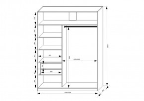 Шкаф-купе 1500 серии NEW CLASSIC K3+K3+B2+PL1 (2 ящика+1 штанга) профиль «Капучино» в Серове - serov.ok-mebel.com | фото 3