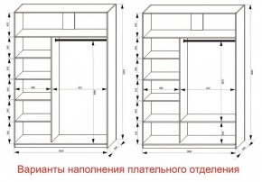 Шкаф-купе 1600 серии SOFT D1+D3+B2+PL1 (2 ящика+1штанга) профиль «Графит» в Серове - serov.ok-mebel.com | фото 6